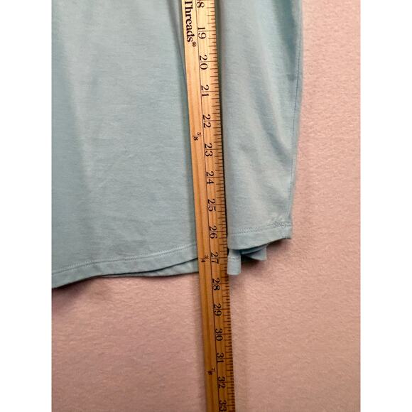 Crown & Ivy Ruffle Sleeve Blue T-shirt Top 2X Casual - Picture 9 of 10